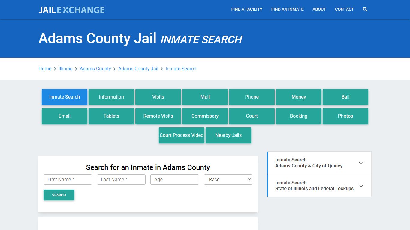 Adams County Jail, IL Inmate Search: Roster & Mugshots - Jail Exchange