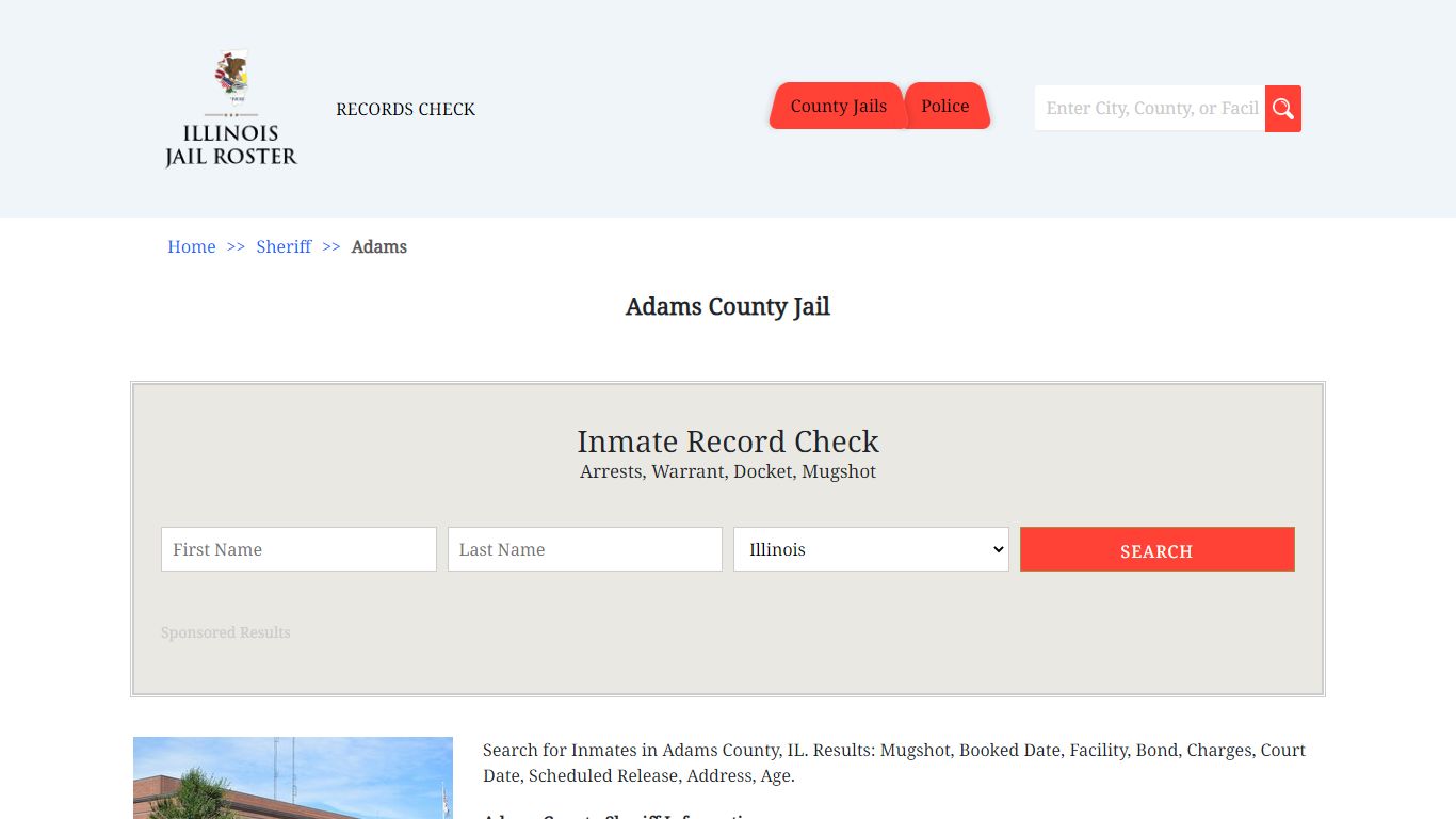 Adams County Jail - Jail Roster Search