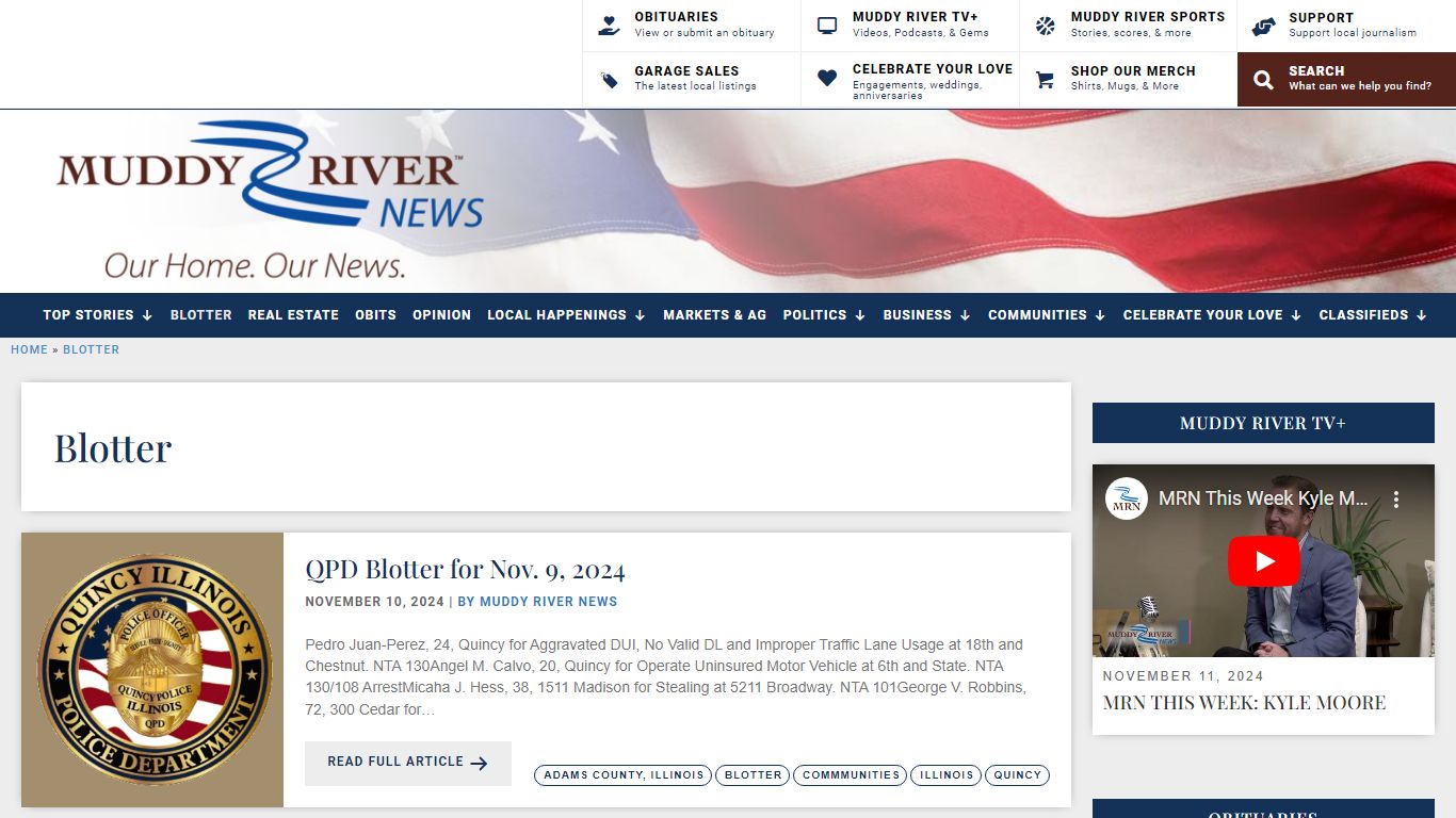 Blotter Archives - Muddy River News